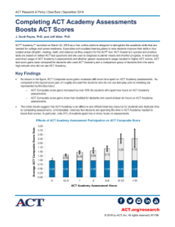 Completing ACT Academy Assessments Boosts ACT Scores - ACT Research | ACT